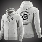 Supernatural Unisex svetr na zip s kapucí Cardigan,Stree Fashion Sportovní kabát,Cool Mikina Svetr