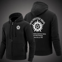 Supernatural Unisex svetr na zip s kapucí Cardigan,Stree Fashion Sportovní kabát,Cool Mikina Svetr