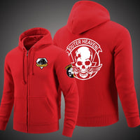 Metal Gear Solid Unisex  Zipper Hooded Cardigan Sweater,Stree Fashion Sports Coat,Cool Hoodie Sweater Coat