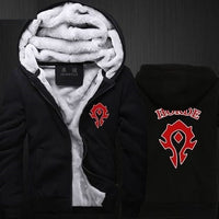 World Of Warcraft Jacket Thickening cotton-padded jacket Winter Warm Hoodie Flannel Coats Soft Comfort Cashmere Sweatshirts