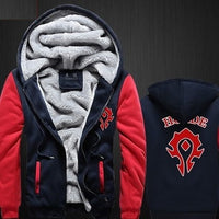 World Of Warcraft Jacket Thickening cotton-padded jacket Winter Warm Hoodie Flannel Coats Soft Comfort Cashmere Sweatshirts