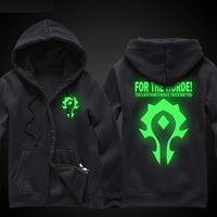 Luminous World of Warcraft/Dota Horde Cool Black Cosplay Hoodies Coat/Costume/Jacket Cardigan Sweater