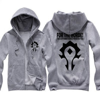 Stunning Unisex Mens And Womens Onesie World of Warcraft/Dota Horde Cool Hooded Thickened Velour Coat Jacket Sweatshirts