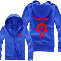 World of Warcraft/Dota Horde Cool Hooded Thickened Velour Coat Jacket Sweatshirts