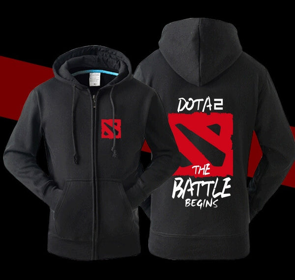 Dota The Battle Begins Cool Hooded Thickened Velour Coat Jacket Sweatshirts