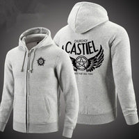 Supernatural Unisex svetr na zip s kapucí Cardigan,Stree Fashion Sportovní kabát,Cool Mikina Svetr