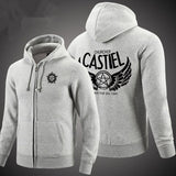 Supernatural Unisex svetr na zip s kapucí Cardigan,Stree Fashion Sportovní kabát,Cool Mikina Svetr