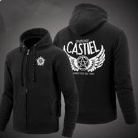 Supernatural Unisex svetr na zip s kapucí Cardigan,Stree Fashion Sportovní kabát,Cool Mikina Svetr