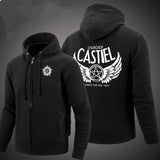 Supernatural Unisex svetr na zip s kapucí Cardigan,Stree Fashion Sportovní kabát,Cool Mikina Svetr