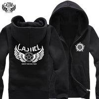 Supernatural Unisex svetr na zip s kapucí Cardigan,Stree Fashion Sportovní kabát,Cool Mikina Svetr