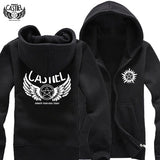 Supernatural Unisex svetr na zip s kapucí Cardigan,Stree Fashion Sportovní kabát,Cool Mikina Svetr