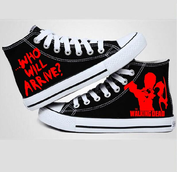 The Walking Dead Who will Arrive High Top Luminous Canvas Shoes Sneakers Sports,Shoes,Leisure Shoes