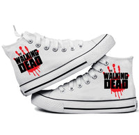The Walking Dead Hand Painted Canvas Shoes,Outdoor Leisure Fashion Sneakers,Unisex Casual Shoes