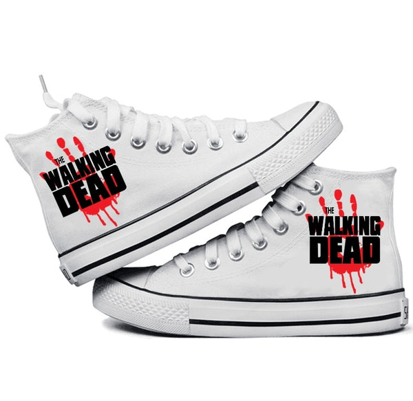 The Walking Dead Hand Painted Canvas Shoes,Outdoor Leisure Fashion Sneakers,Unisex Casual Shoes
