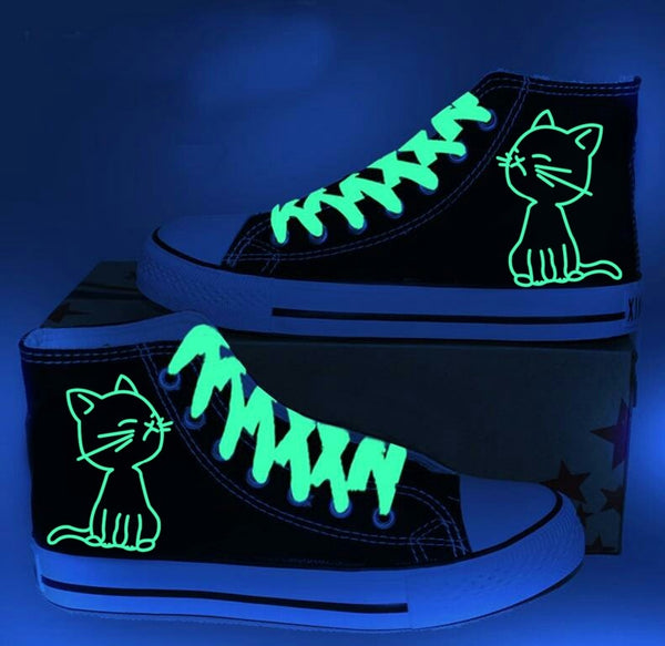 Cat High Top Luminous Boty Cat Canvas Boty Tenisky Sportovní,Obuv,Obuv pro volný čas Ženy Boty Dárky