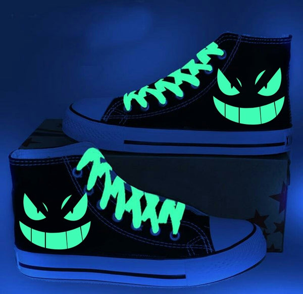 Pokemon High Top Luminous Shoes Pocket Monsters Canvas Shoes Sneakers Sports,Shoes,Leisure Shoes Women Shoes Gifts