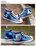 Attack on Titan High Top Luminous Shoes Attack on Titan Galaxy Canvas Shoes Sneakers Sports,Shoes Women Shoes Gifts