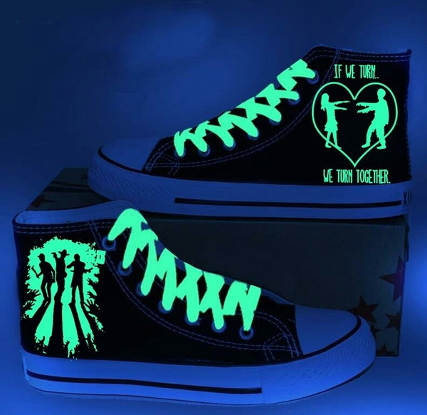 The Walking Dead If We Turn We Turn Together High Top Canvas Shoes Walking Dead Sneakers Sports Leisure Shoes Gifts For Lovers