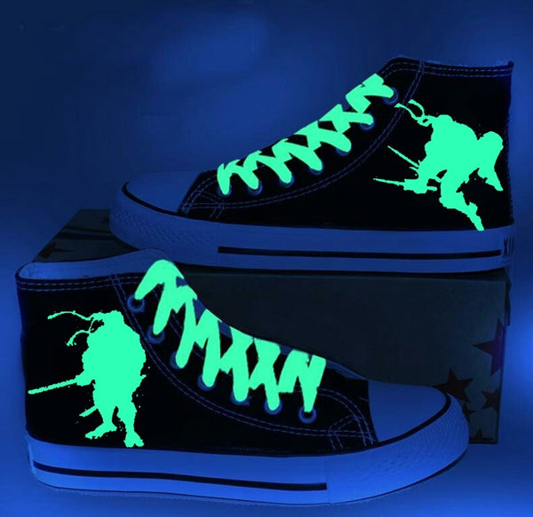 Teenage Mutant Ninja Turtles High Top Canvas ShoesTeenage Mutant Ninja Turtles Luminous Sneakers Sports Leisure Shoes Gifts