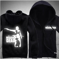 The Walking Dead Luminous Unisex Svetr Cardigan s kapucí na zip, Sportovní kabát Stree Fashion, Kabát s kapucí Cool Hoodie