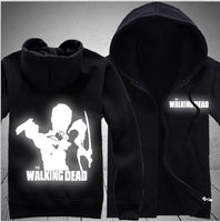The Walking Dead Luminous Unisex Zipper Hooded Cardigan Sweater,Stree Fashion Sports Coat,Cool Hoodie Sweater Coat