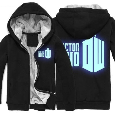 Doctor Who Luminous Hoodies Sweater Flannel Coats Soft Comfort Cashmere Sweatshirts Mom Dad Friends Lover Gifts