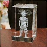 Dragonball Goku Action Figure Goku Engraving Crystal 3D LED Light Figure DRAGON BALL Doll