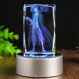 One Piece Akakami no shankusu Action Figure  Engraving Crystal 3D LED Light Figure One Piece  Shankusu Doll