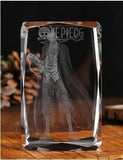 One Piece Akakami no shankusu Action Figure  Engraving Crystal 3D LED Light Figure One Piece  Shankusu Doll