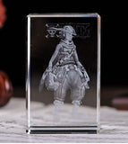 One Piece Usopp Action Figure  Engraving Crystal 3D LED Light Figure One Piece Usopp Doll