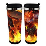 Anime League of Legends LoL Jinx šálek Nerezová ocel 400ml Kávový šálek LoL Pivo Stein Dárky k narozeninám Vánoční dárky