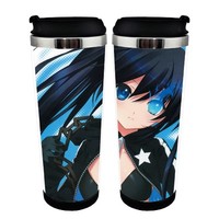 Black Rock Shooter Figure Cup Stainless Steel 400ml Coffee Tea Cup Black Rock Shooter figure Beer Stein Birthday Gifts Christmas Gifts