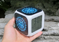 Black Butler LED Colorful Lights Creative Small Alarm Clock Room Bedroom Clock Children Gift