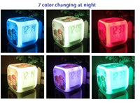 Black Butler LED Colorful Lights Creative Small Alarm Clock Room Bedroom Clock Children Gift