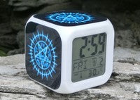 Black Butler LED Colorful Lights Creative Small Alarm Clock Room Bedroom Clock Children Gift