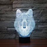 The Wolf 3D Illusion Led Table Lamp 7 Color Change LED Desk Light Lamp Wolf Art Deco Special Gifts