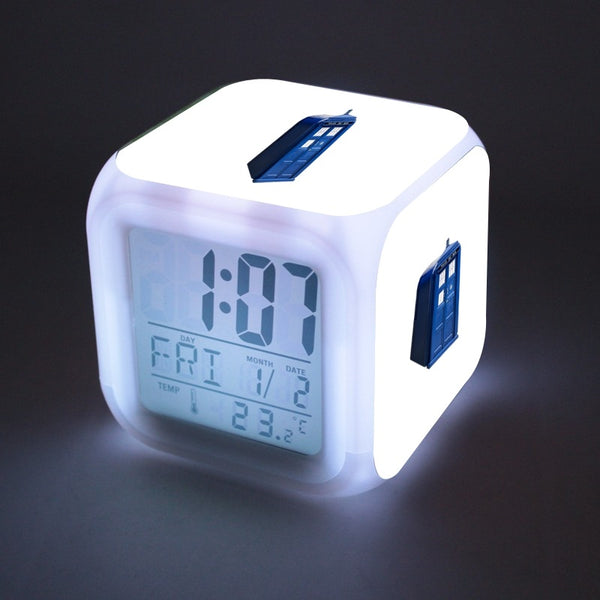 DOCTOR WHO LED Colorful Lights Creative Small Alarm Clock Room BedroomDOCTOR WHO Clock Birthday Gifts Christmas Gifts