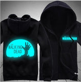 The Walking Dead Luminous Unisex Zipper Hooded Cardigan Sweater,Stree Fashion Sports Coat,Cool Hoodie Sweater Coat Christmas Gifts Birthday Gifts