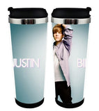 Justin Bieber Stainless Steel 380ml Coffee Tea Cup Justin Bieber Coffee Mug Beer Stein Birthday Gifts Christmas Gifts