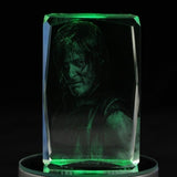 The Walking Dead Daryl Dixon Engraving Crystal 3D LED Light Figure The Walking Dead Doll