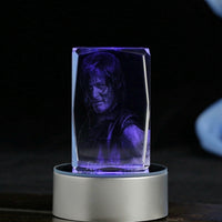 The Walking Dead Daryl Dixon Engraving Crystal 3D LED Light Figure The Walking Dead Doll