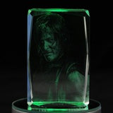 The Walking Dead Daryl Dixon Engraving Crystal 3D LED Light Figure The Walking Dead Doll