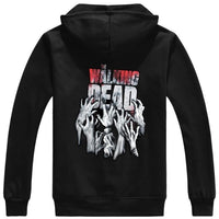 The Walking Dead Thickened Velour Coat Jacket Sweatshirts The Walking Dead Unisex Zipper Hooded Cardigan Sweater Gifts