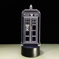 DOCTOR WHO 3D Illusion Led stolní lampa se 7 změnami barvy LED stolní lampa DOCTOR WHO Dárky