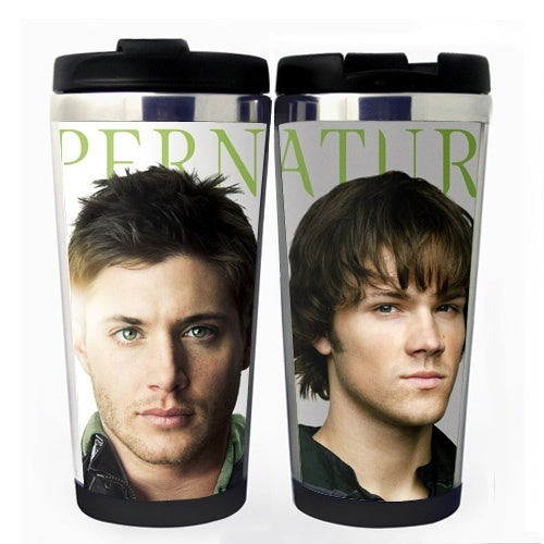 Supernatural šálek Nerezová ocel 400 ml Kávový šálek na čaj Supernatural Beer Stein Dárky k narozeninám Vánoční dárky