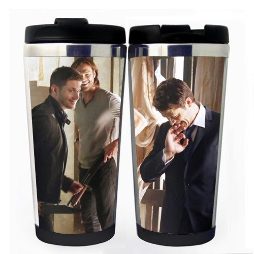 Supernatural šálek Nerezová ocel 400 ml Kávový šálek na čaj Supernatural Beer Stein Dárky k narozeninám Vánoční dárky