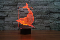 The dolphins 3D Illusion Led Table Lamp 7 Color Change LED Desk Light Lamp dolphins Art Deco Birthday Gifts Christmas Gifts