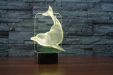 The dolphins 3D Illusion Led Table Lamp 7 Color Change LED Desk Light Lamp dolphins Art Deco Birthday Gifts Christmas Gifts