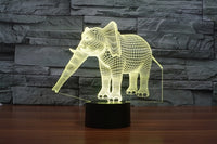 The elephant 3D Illusion Led Table Lamp 7 Color Change LED Desk Light Lamp elephant Art Deco Birthday Gifts Christmas Gifts