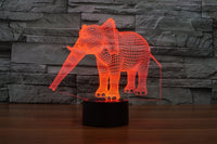 The elephant 3D Illusion Led Table Lamp 7 Color Change LED Desk Light Lamp elephant Art Deco Birthday Gifts Christmas Gifts